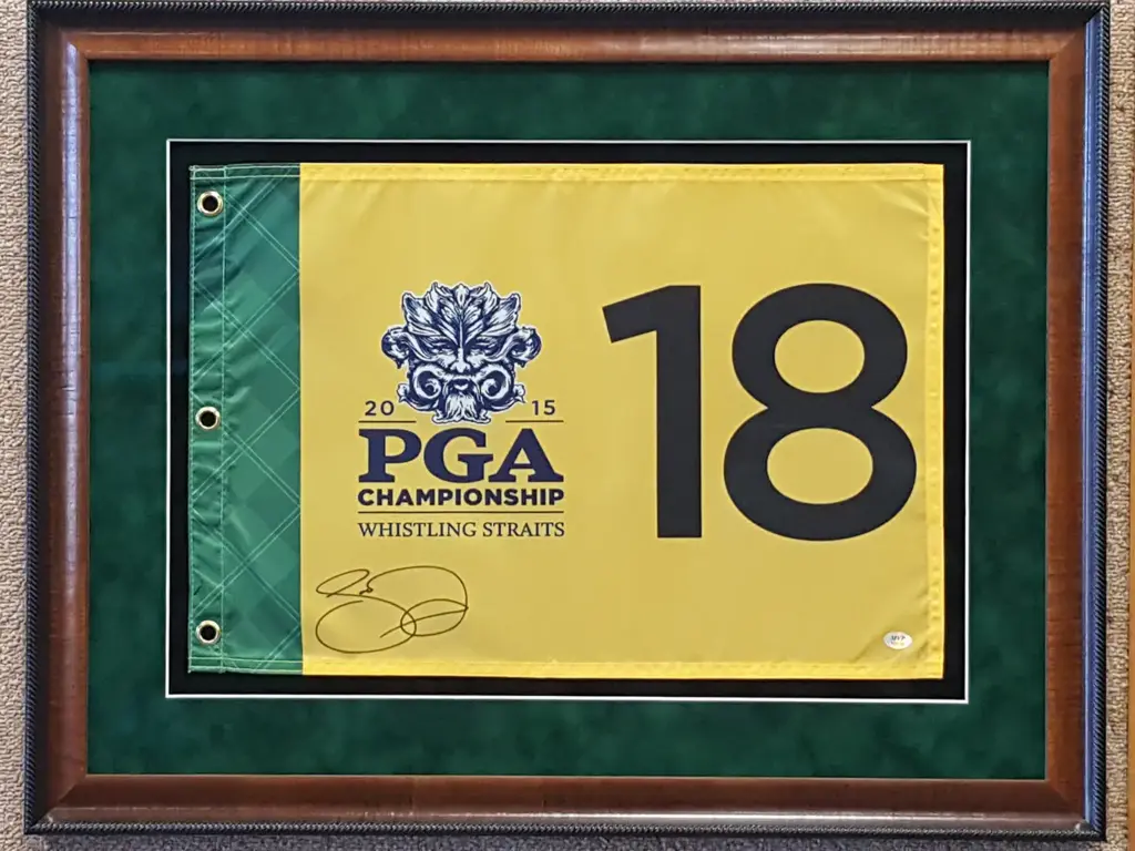 PGA 18th hole flag framed